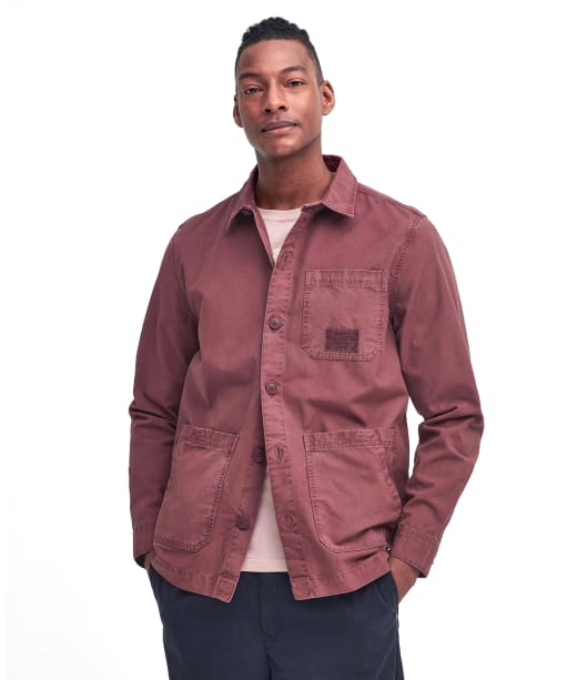 Men's Barbour Dewsbury Garment Dyed Overshirt - Desert Clay