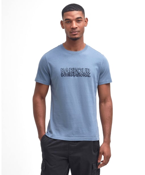 Men's Barbour International Hardy Graphic T-Shirt - Dusty Blue