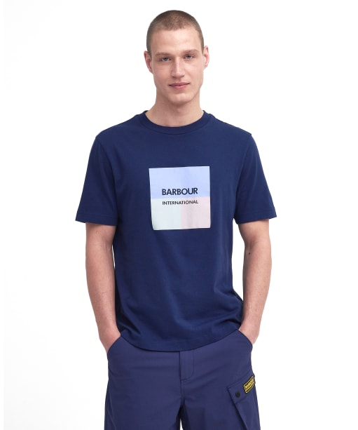 Men's Barbour International Triptych Graphic T-Shirt - Pigment Navy