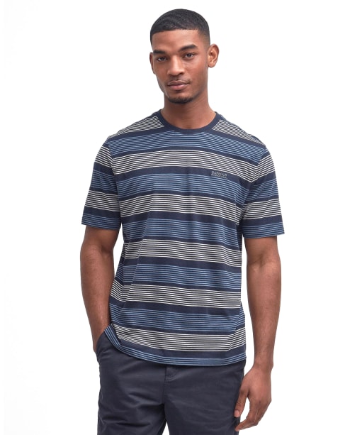 Men's Barbour International Putney Striped T-Shirt - Navy