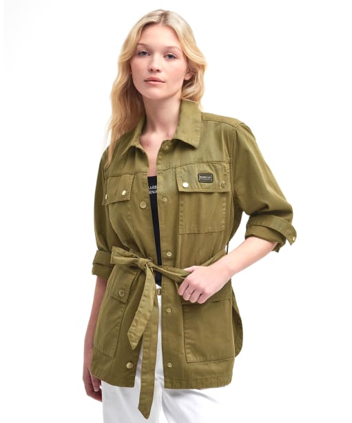 Women's Barbour International Collins Utility Casual Jacket - Golden Khaki