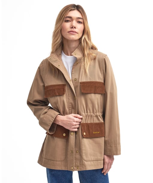 Women's Barbour Maeva Utility Casual Jacket - Hazelnut / Summer