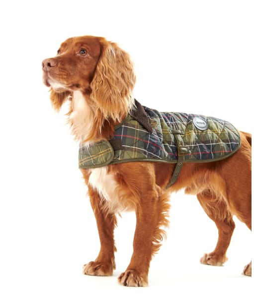 Barbour Quilted Tartan Dog Coat - Classic Tartan