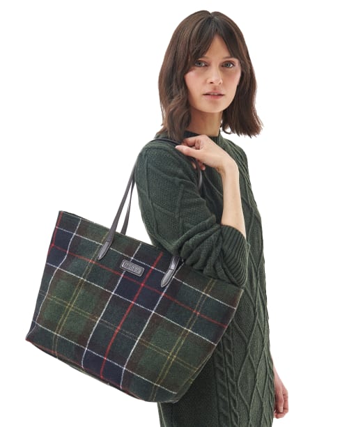 Women's Barbour Witford Tartan Tote Bag - Classic Tartan