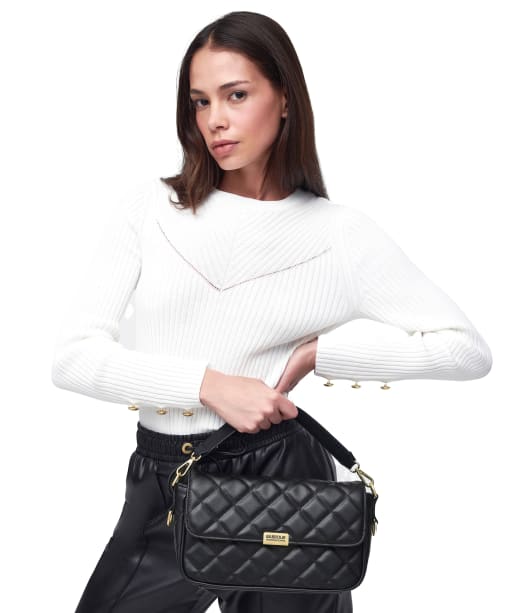 Women's Barbour International Quilted Soho Crossbody Bag - Black