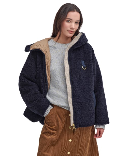 Amber Fleece - Dark Navy / Military Brown / Dark Navy