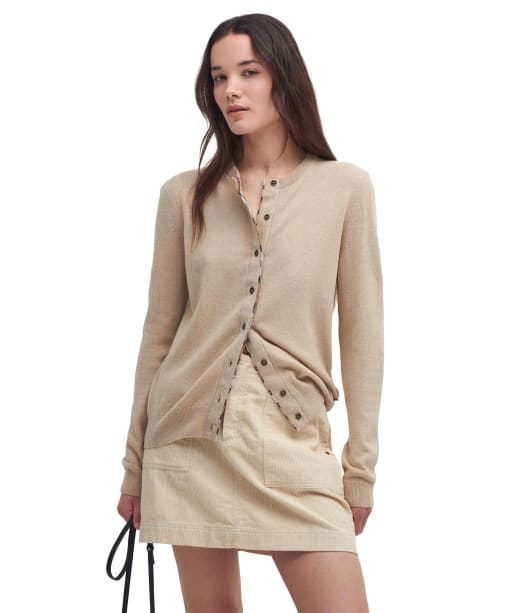 Women’s Barbour Pendle Cardigan - HONEY/HESSIAN TA