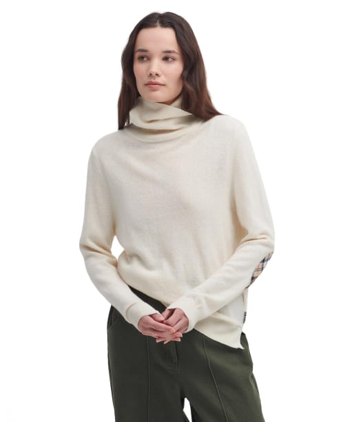 Women’s Barbour Pendle Roll Collar Sweater - ECRU/HESSIAN TAR