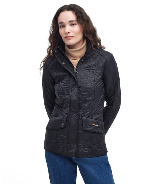 Women's Barbour Cavalry Polarquilt Jacket - Black