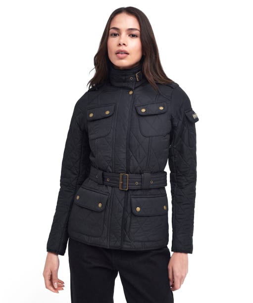 Women's Barbour International Tourer Polarquilt Jacket - Black