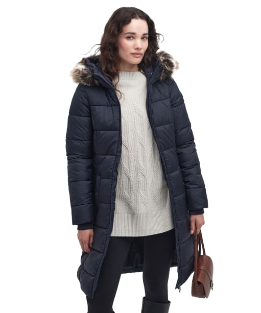 Women's Barbour Rosoman Quilted Jacket - Dark Navy