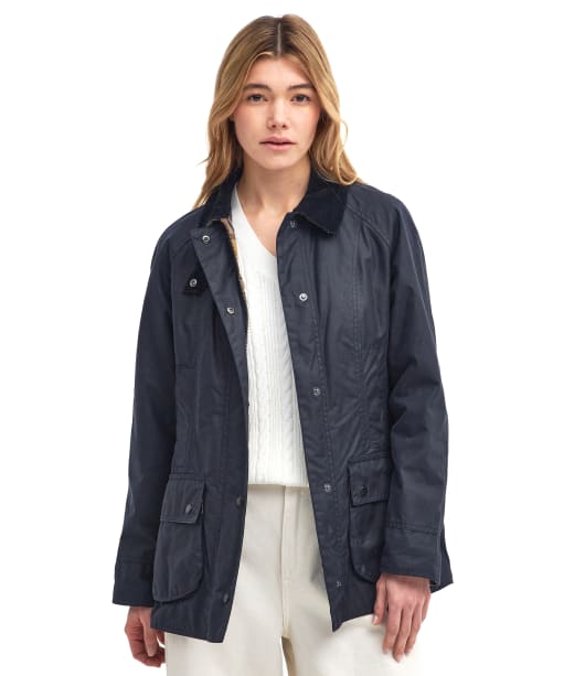 Women's Barbour Beadnell Waxed Jacket - Navy