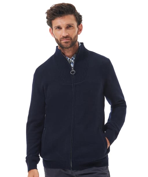 Barbour Nelson Essential Full-Zip Jumper - Navy