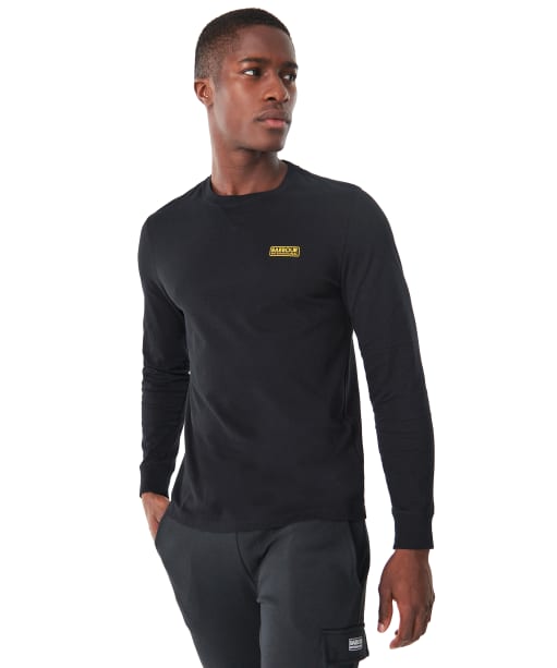 Men's Barbour International Long Sleeve Logo Tee - Black