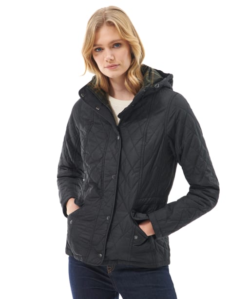 Women's Barbour Millfire Quilted Jacket - Black Classic