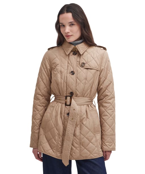 Women’s Barbour Tummel Quilted Jacket - Honey / Muted Cabernet