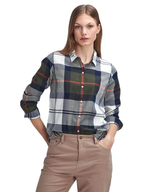 Women’s Barbour Moorland Shirt - Olive / Spiced Pumpkin