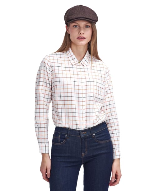 Women's Barbour Triplebar Check Shirt - CLOUD/SPICED PUM