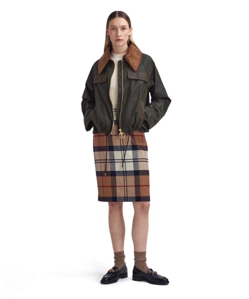 Women's Barbour Rosa Skirt - Hessian Tartan