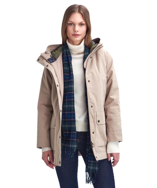 Women's Barbour Winter Beadnell Waterproof Jacket - Sand Dune / Classic