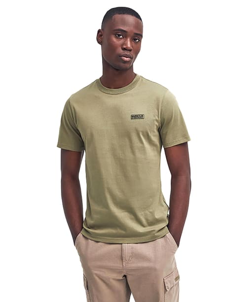 Men's Barbour International Small Logo Tee - Bleached Olive