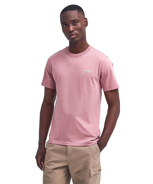 Men's Barbour International Small Logo Tee - Granite Pink