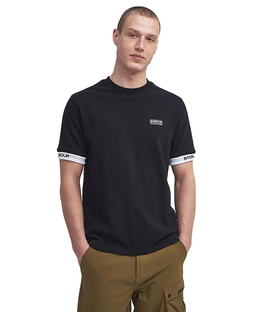 Men's Barbour International Heim Short Sleeve Cotton T-Shirt - Black