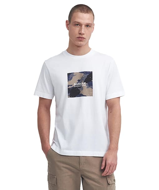 Camo Block Tee - White