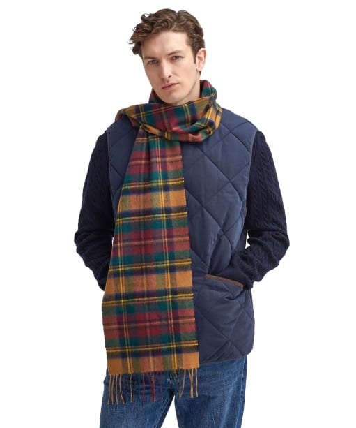 Barbour New Check Tartan Scarf - Harvest Gold