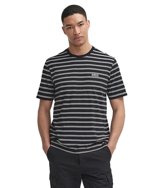 Men's Barbour International Bernie Stripe Cotton T-Shirt - Black