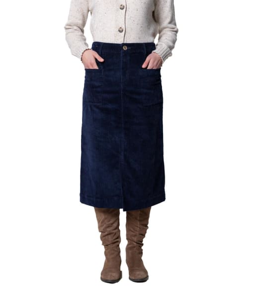 Navy cord skirt uk online