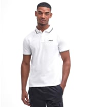 Men's Barbour International Rider Tipped Polo - White / Yellow