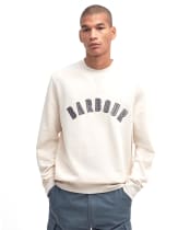 Men's Barbour Danby Logo Crew Neck Sweatshirt - Rainy Day