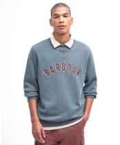 Men's Barbour Danby Logo Crew Neck Sweatshirt - Dark Slate