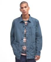 Men's Barbour Dewsbury Garment Dyed Overshirt - Dark Slate