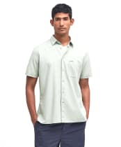 Men's Barbour Terra Dye Regular Short Sleeve Summer Shirt - Sea Foam
