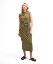 Women's Barbour International Courtney Midi Dress - Golden Khaki