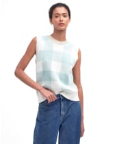 Women's Barbour Abigail Sleeveless Knitted Jumper - Blue Haze