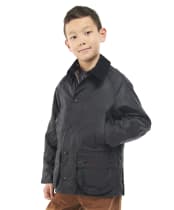 Boy's Barbour Classic Bedale Waxed Jacket, 10-15yrs - New Navy