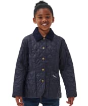 Girl's Barbour Summer Liddesdale Quilted Jacket, 2-9yrs - Navy / Gardenia