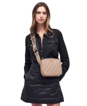 Women's Barbour International Quilted Sloane Crossbody Bag - Camel