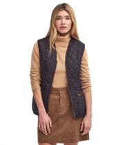 Women's Barbour Betty Fleece Waistcoat / Zip-In Liner - Brown