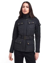 Women's Barbour International Tourer Polarquilt Jacket - Black