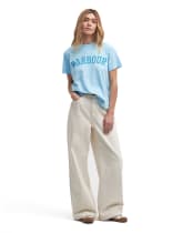Women's Barbour Maisie Wide Leg Jeans - Ecru