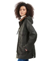 Women's Barbour Highclere Waxed Jacket - Olive