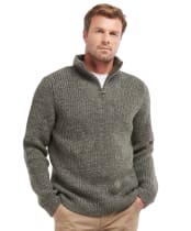 Men's Barbour New Tyne Half Zip Sweater - Derby Tweed