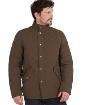 Men's Barbour Shoveler Quilted Jacket - Dark Olive