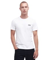 Men's Barbour International Small Logo Tee - White / Black