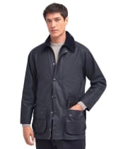 Men's Barbour Beaufort Waxed Jacket - Navy