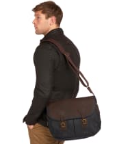 Barbour Wax and Leather Tarras Bag - Navy